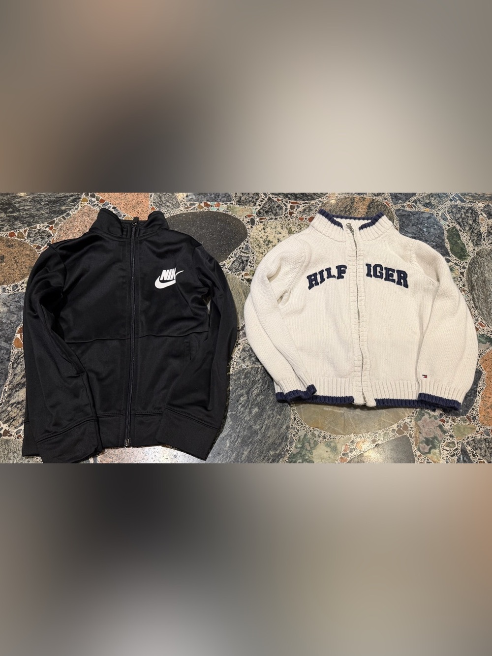 2 Nike Track Jacket and Tommy Hilfiger Knit Sweater Bundle size 3-4